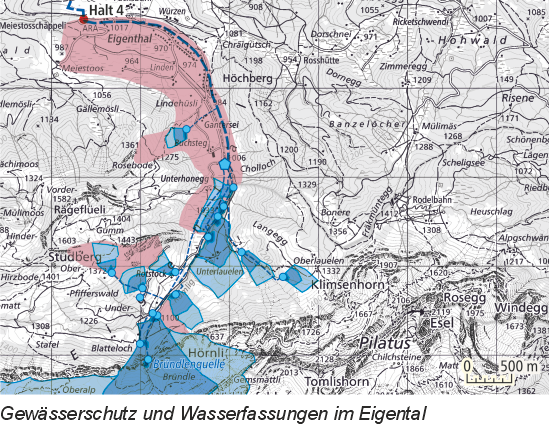 Gewässerschutz und Wasserfassungen im Eigenthal